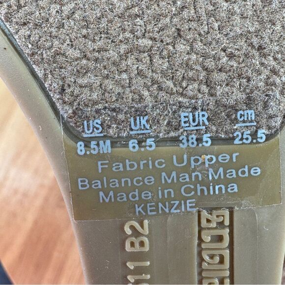 Fergalicious Kenzie Animal Print Boho Cutout Peep Toe Wedge Sandals Brown 8.5 - Picture 13 of 14